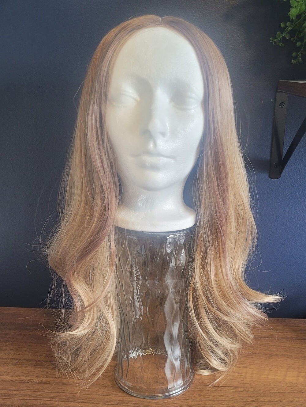Aisi Long Wavy Ash Brown Realistic Synthetic Wig